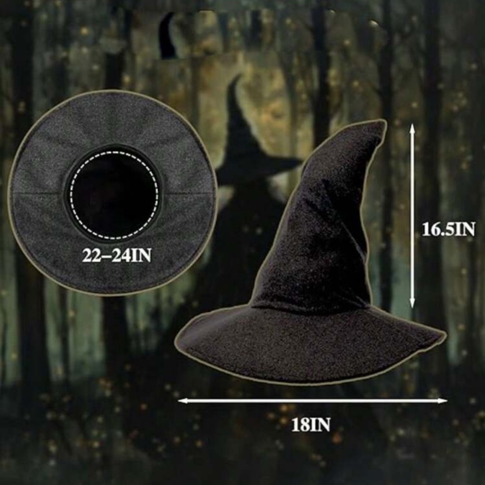Elegant Black Witch Hat for Women Halloween - Picture 6 of 6